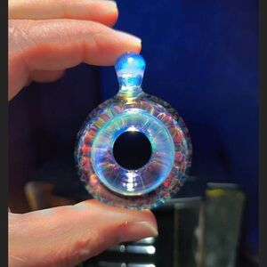Handmade Artisan Colorful Glass Eye Pendant